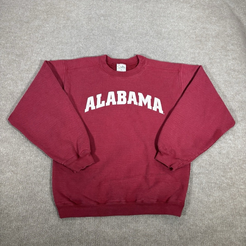 Vintage 90s Alabama Crimson Tide Sweatshirt Mens S Crewneck Red Made In USA